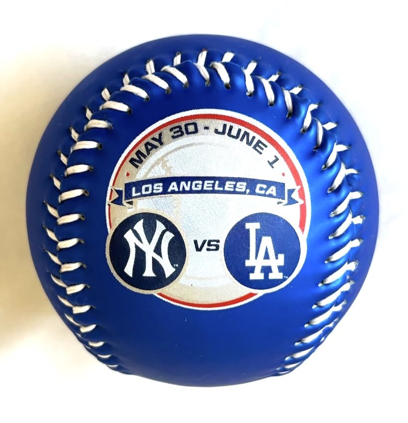 Los Angeles Dodgers Vs. New York Yankees 2025 Replica Ball, Blue, Dodger Stadium Memorial [Parallel Import]