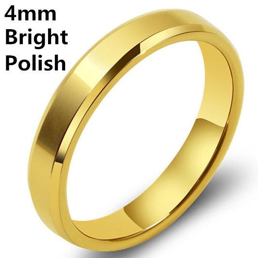 4-8mm Bright and Dull Polish Silver Stainless Steel For Men and Women Couple Ring