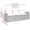 Garden Sofa Set Beige Poly Rattan