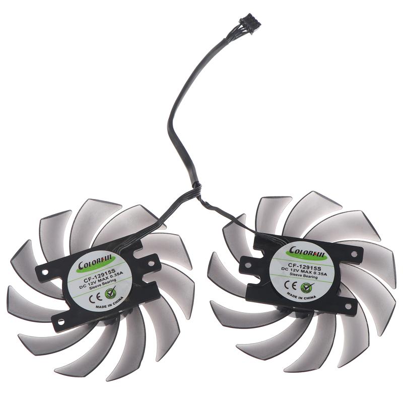 New Gpu Fan 4Pin 87Mm 4Pin Cf-12915S For Inno3D Geforce Rtx 2060 1660 Super Twin X2 Graphics Card Cooling
