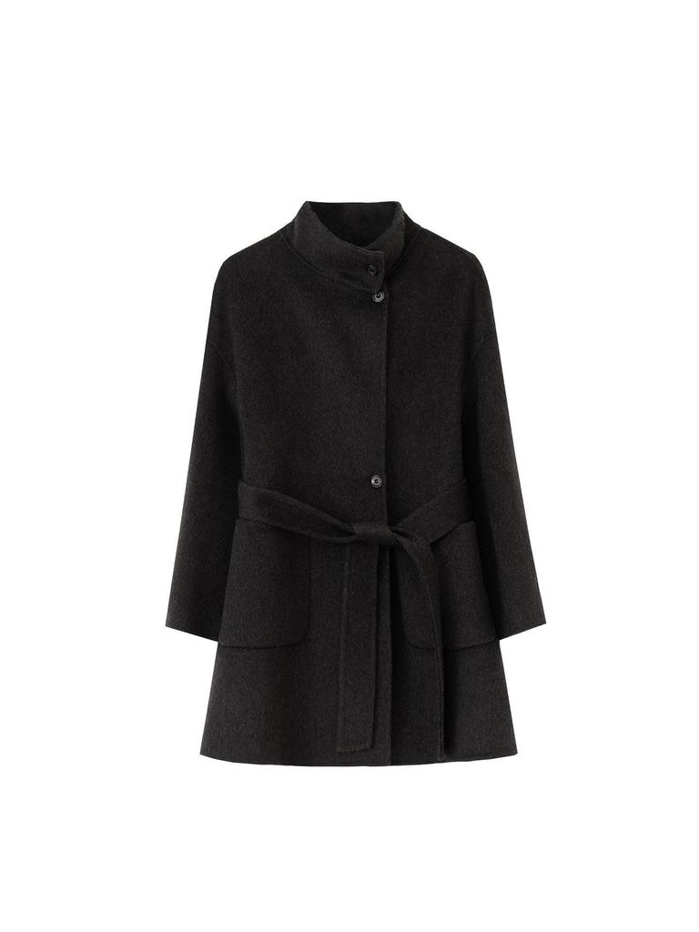 2025 Fall/Winter Women's Cashmere Wool Loose Mid-Length Double-Sided Coat