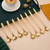4/8pcs Stainless Steel Cherry Blossom Spoon Coffee Spoon Dessert Spoon