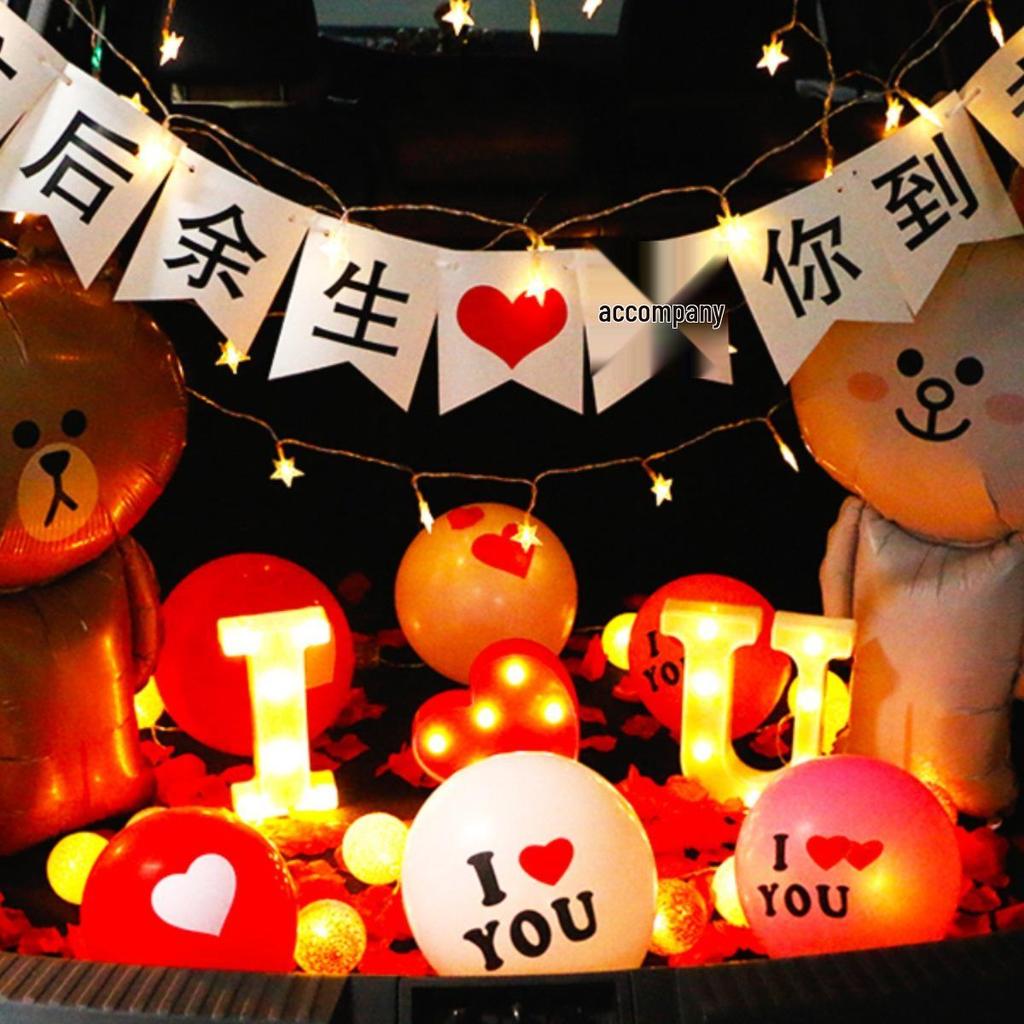 Valentine's Day Bilingual Fishtail Banner: Birthday, Proposal, Confession, Decorative Hanging Flag
