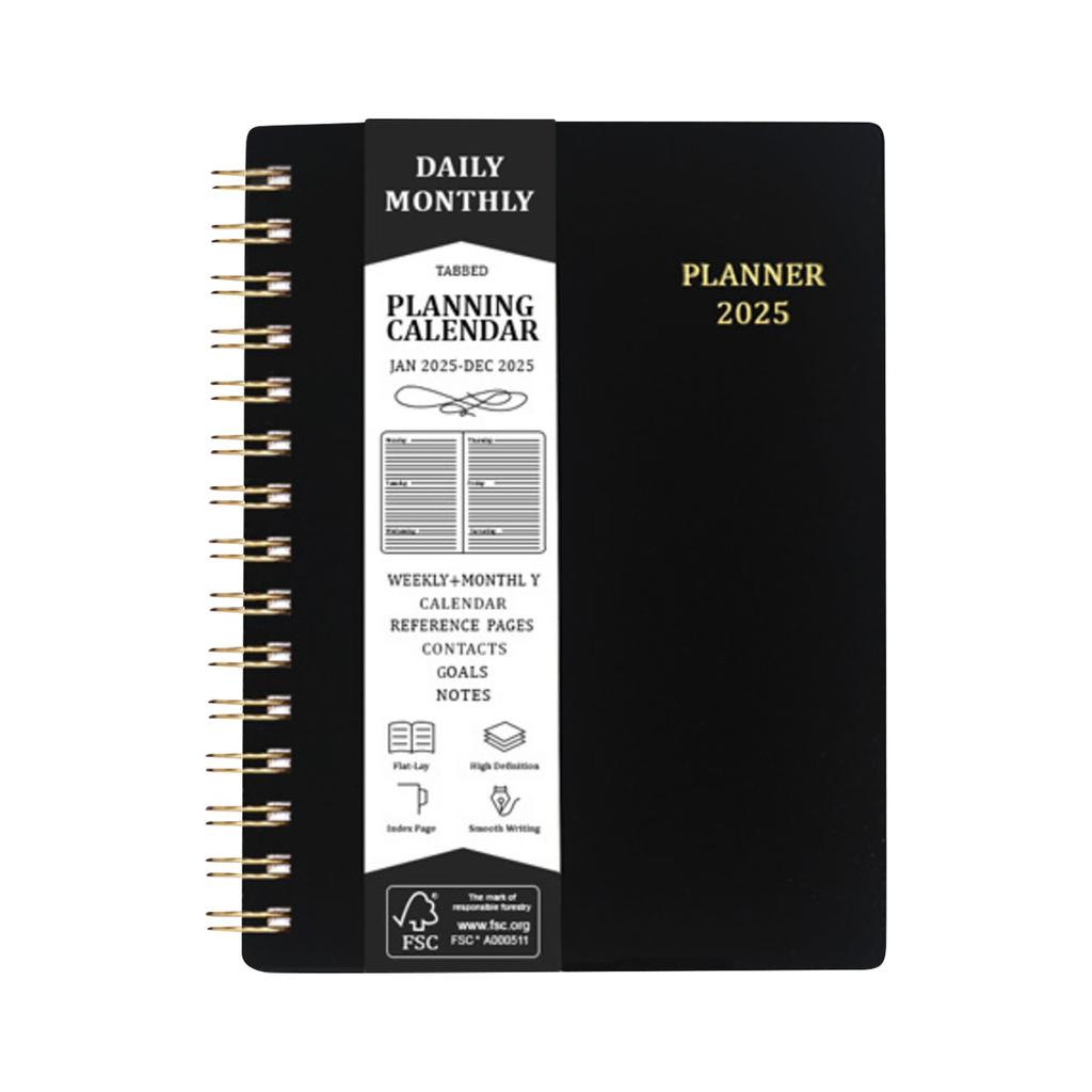 Planner Schedule Book A5 Coil Book Self-discipline Punch Card Notebook Weekly Diary
