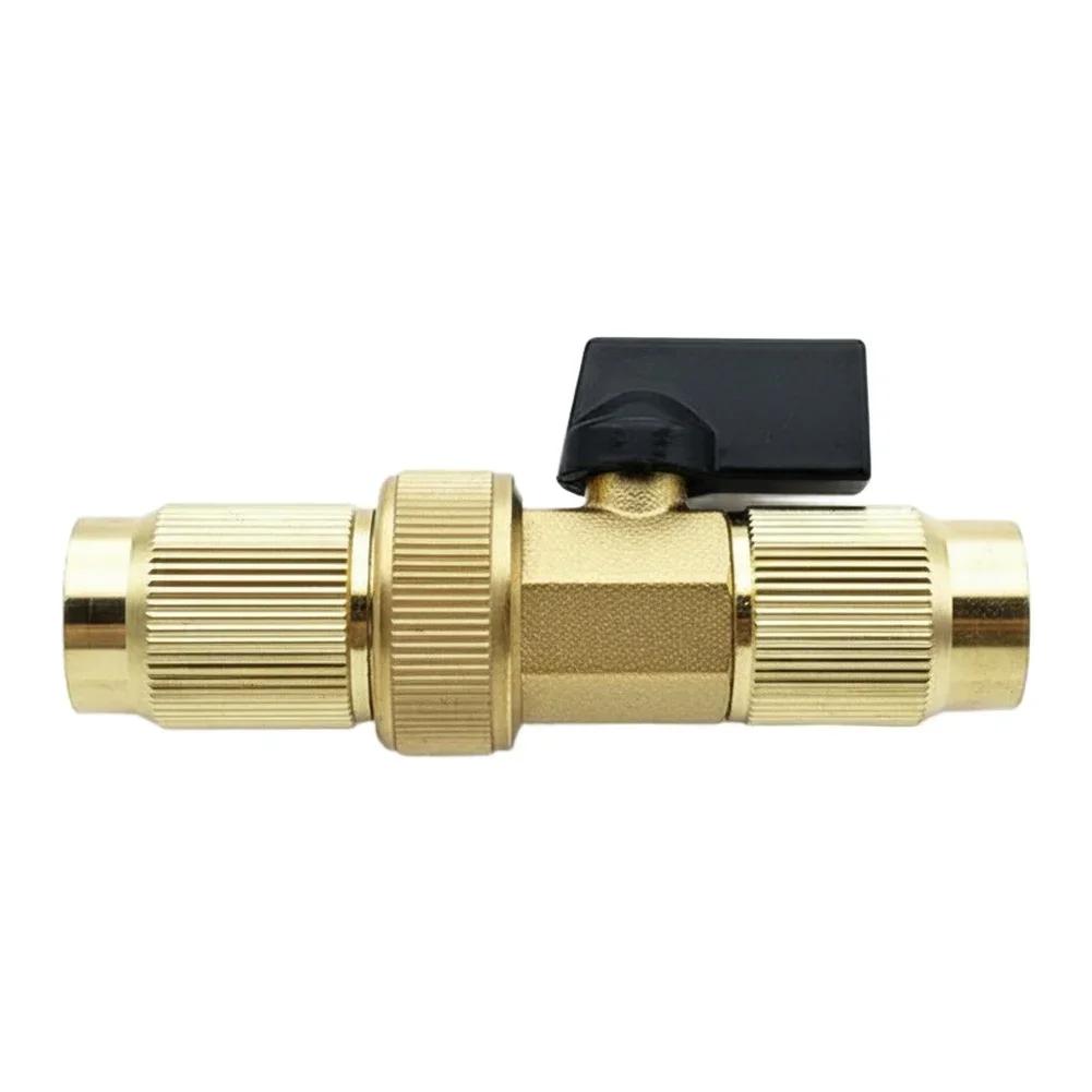 Brass Valve Joint with Telescopic Connector for Garden Watering Hose Lightweight and Easy to Handle Water Control Valve
