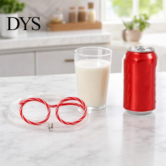 Wiederverwendbare Kinderstrohhalme 2 Stück Brille, Extra-lange biegbare Trinkhalme, Lustiges interaktives Spielzeugdesign, Party für Geburtstagsfeiern Lustiges Accessoire