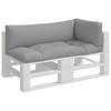 3 Piece Pallet Cushion Set Gray Fabric