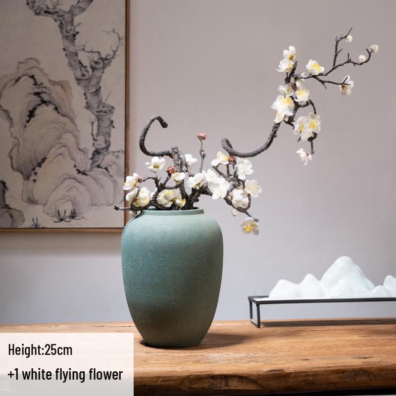 Zen Tabletop Vase for Living Room or Entrance - Ideal for Dried Flower Arrangements