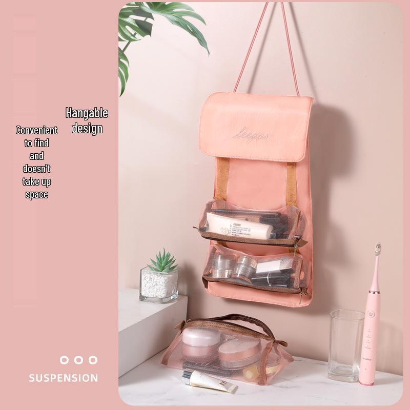 Portable 4-in-1 Travel Makeup & Toiletry Organizer Bag, Foldable Storage Pouch