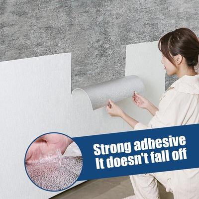 2.8m Wall Stickers Self-Adhesive Foam Thermal Insulation Wallpaper Texture Thicken Self-Adhesive Waterproof Sticker Imitation Linen Home Decor