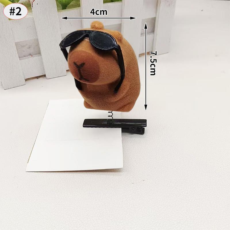 10-100PCS Cartoon Funny Capybara Hairpin 3D Kapibala Plush Hair Pins Cute Animal Headwear Hair Accessories Party Favor Gifts