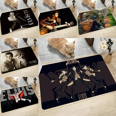  E-Elvis Presley Flurteppich, waschbar, rutschfest, Wohnzimmerteppich, Sofateppich, Sesselteppich, Küchenteppich, Fußmatte, Heimdekoration