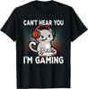 Can_t Hear You I_m Gaming Boys Video Games Gamer Cat Gift T-Shirt