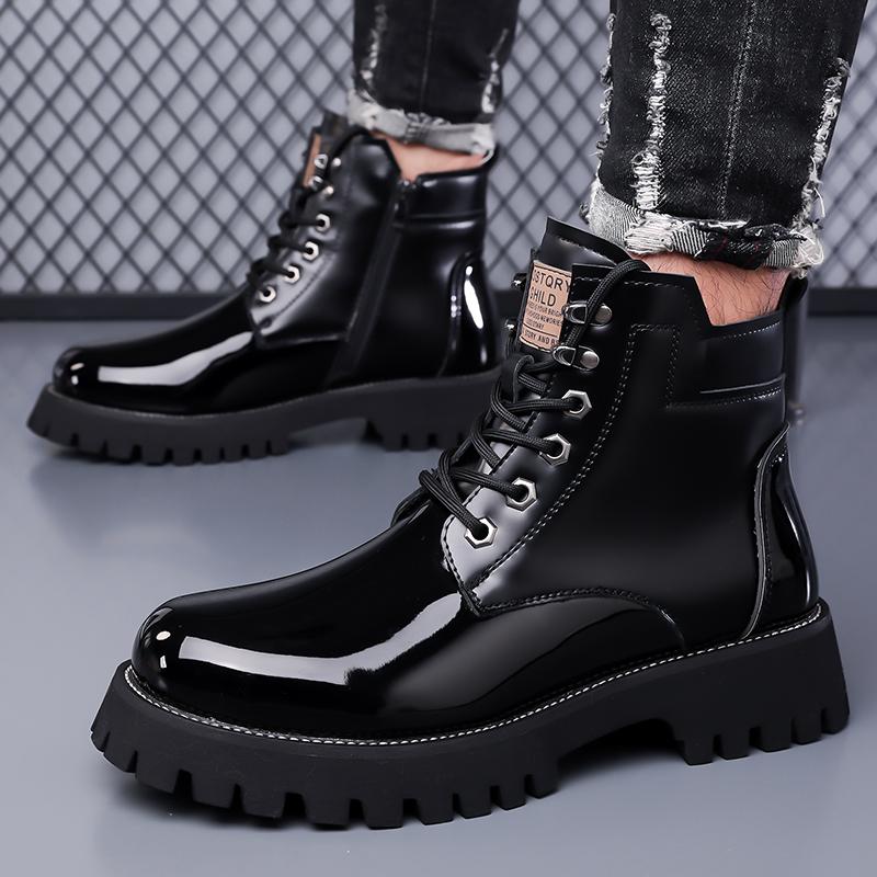 Autumn Winter Classic Warm Snow Boots Men's Thick Soles Non-slip Work Boots Men's Outdoor Casual Shoes Big Head Leather Shoes