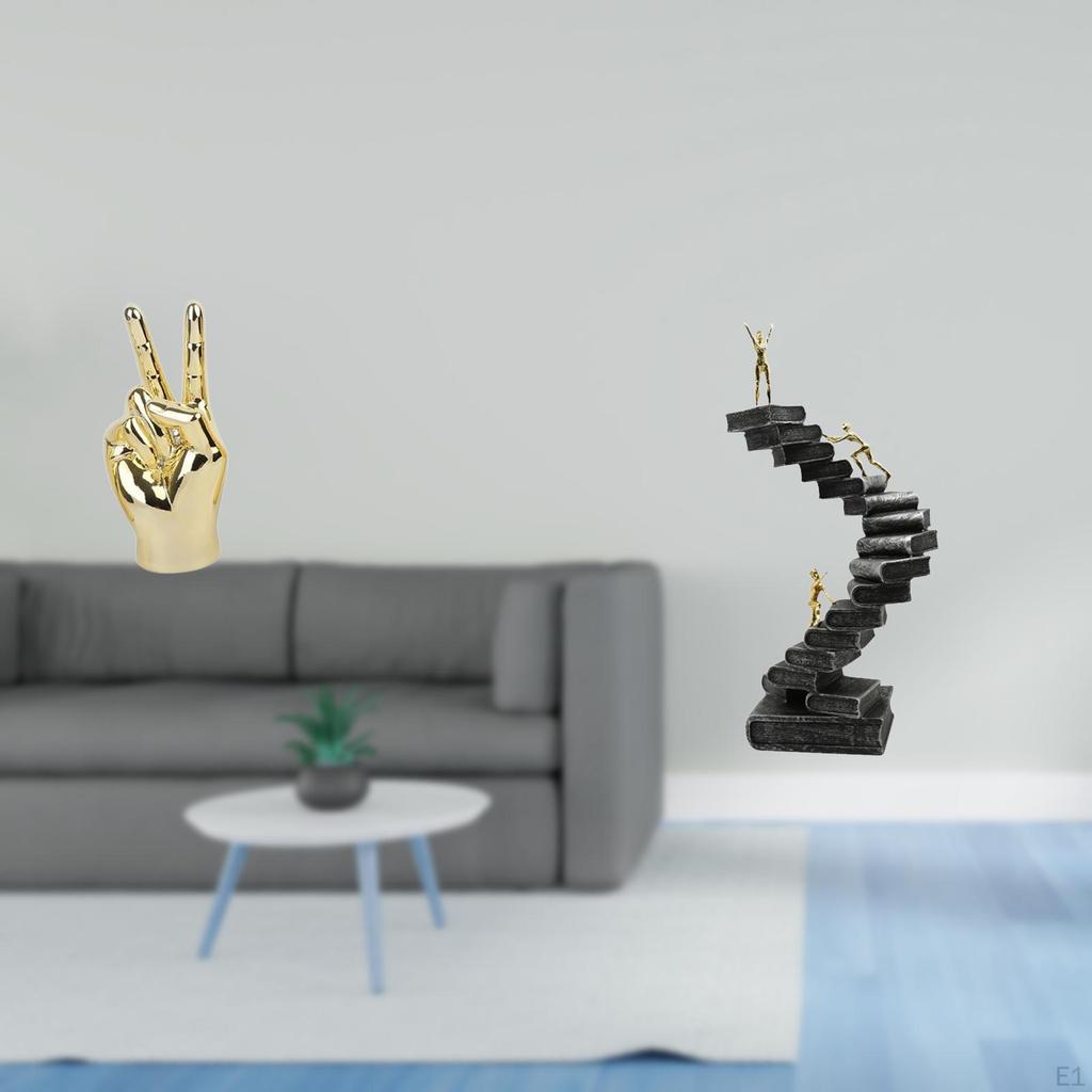 Hand Finger Gesture Sculpture Creative Home Living Room Cabinet Shelf Decoration Thinker Ladder