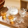Nordic Retro Glass Coffee Cup & Saucer Set - Elegant European Style for Afternoon Tea