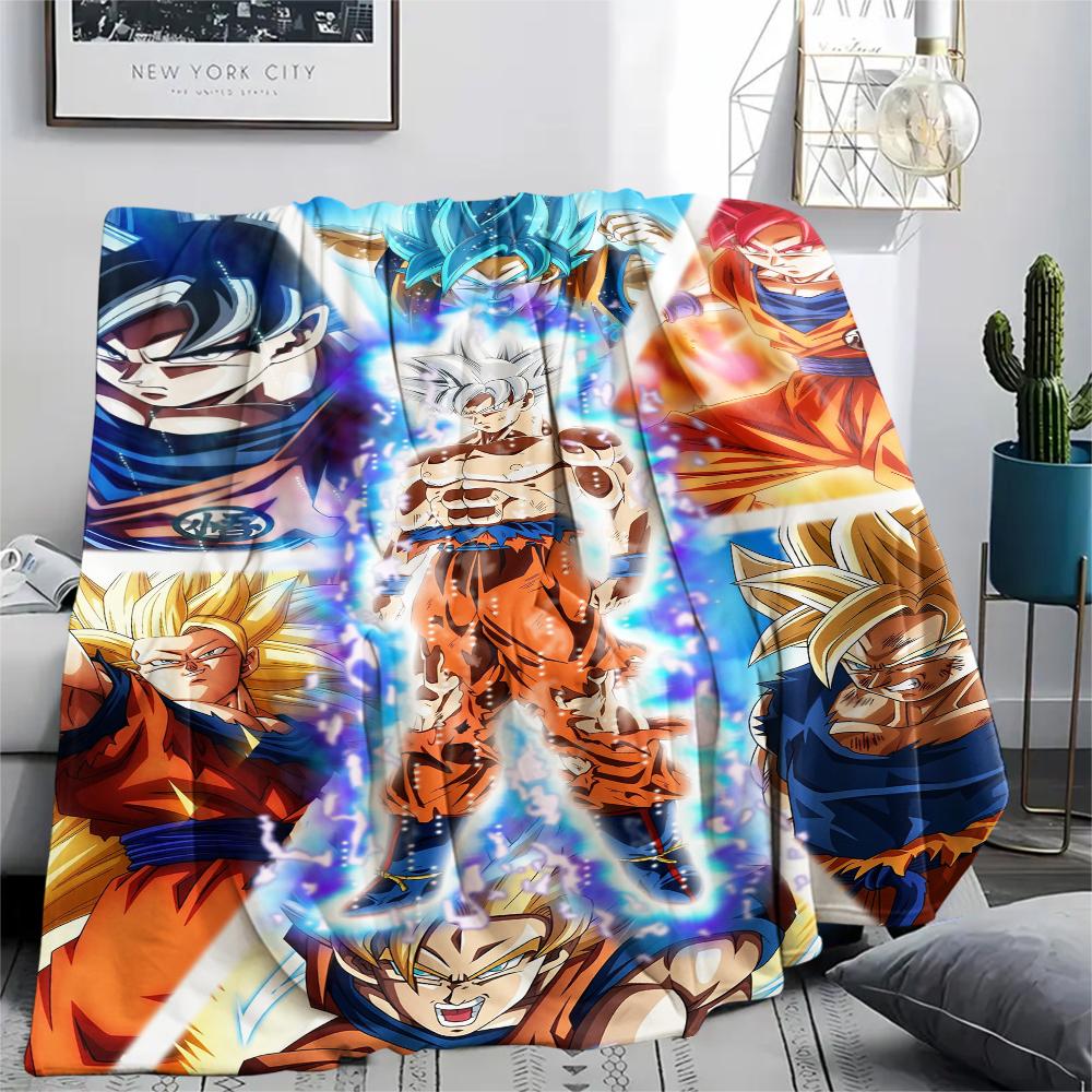 

Goku Dragon Ball pattern Flannel Blanket, High quality Comfortable for All Seasons, Home Decor, Warmth and Comfort, Perfect for Gifts. 80cm x 120cm