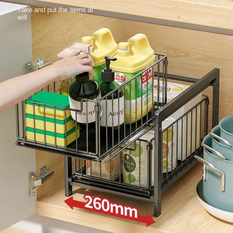 Kitchen Removable Pull-Out Shelves Under Sink Shelf Storage Shelf Under Sink Storage Shelf Kitchen Accessories