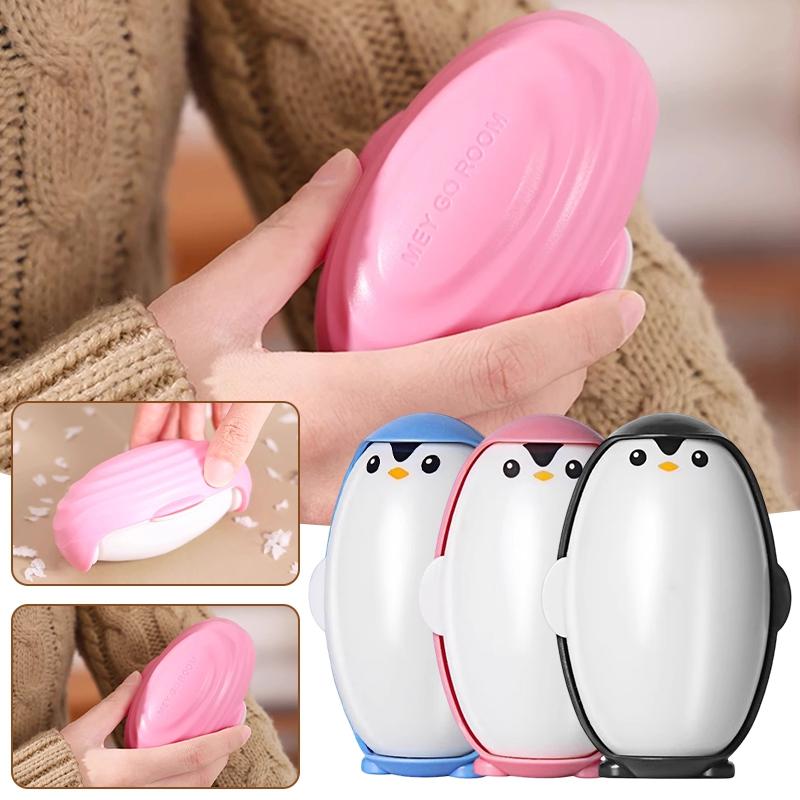Cartoon Penguin Lint Remover Cute Hair Sticky Roller Washable Roller Dust Removal Eliminator Sticky Hair Brush Home Cleaning
