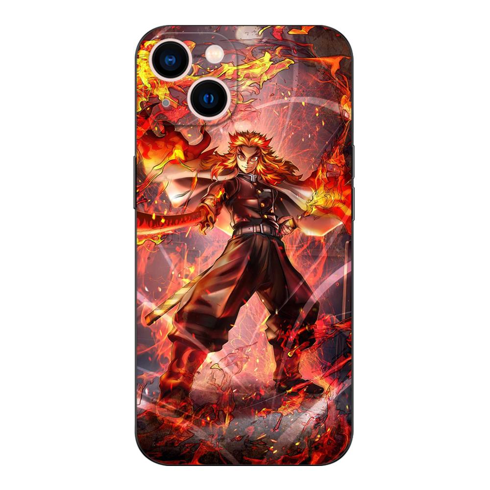 Schwarze TPU-Hülle für Samsung Galaxy S22 S20 S21 FE PLUS ultra+S10 E lite Rückseite Rengoku Kyoujurou