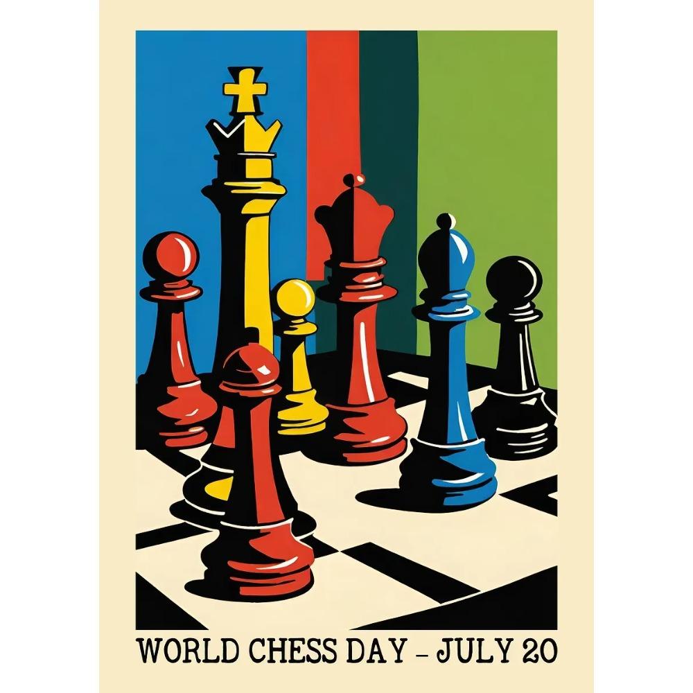 International Chess Posters Geometric Chessboard Minimalist Game Prints Canvas Painting Wall Art Pictures Home Living Room Decor