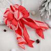 Yousheng Christmas Tree Topper Bow Striped Print Xmas Wreath Gift Bow Christmas Home Indoor Outdoor Decoration