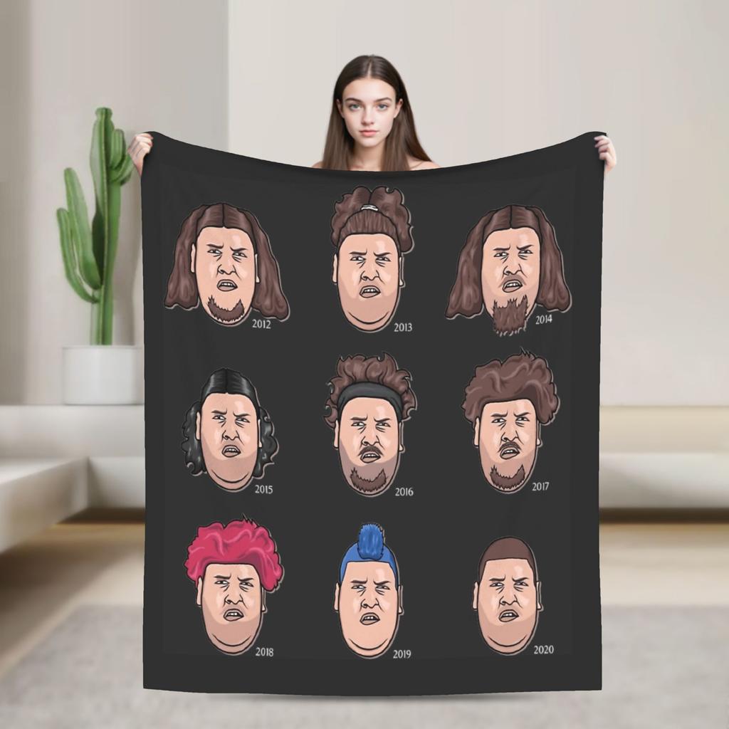 Drachenlord Meme Poster Rainer Winkler Flannel Blankets Winter  Soft Bedding Throws Bedroom Print Bedspread Sofa Bed Cover