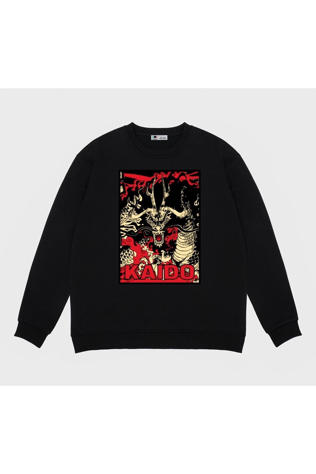 

Women s Style Big Size Sweatshirt Unisex Black Sweatshirt Kaido Dragon Form 2XL