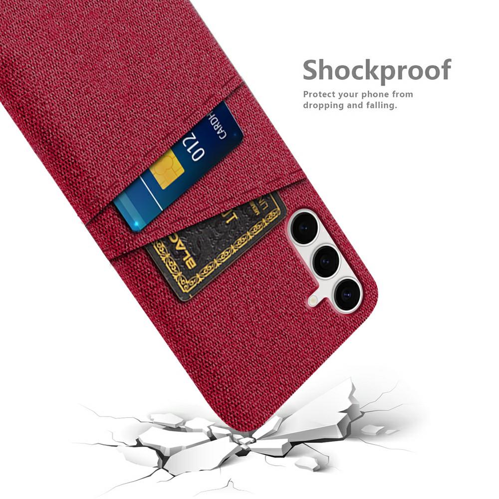 For Samsung Galaxy S25+ Case Cloth + Hard PC Phone Cover with Dual Card Slots