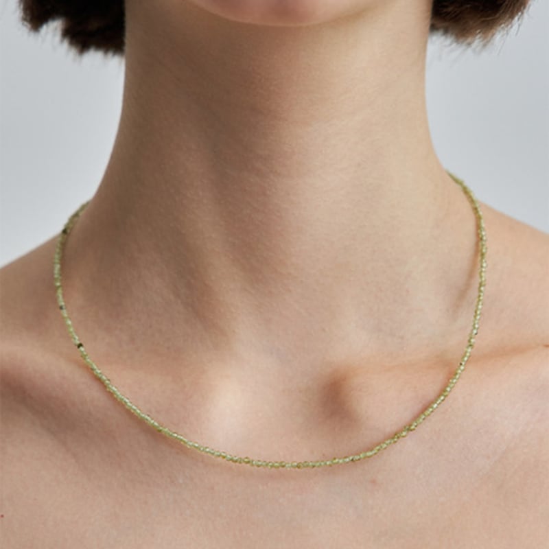 

FLIT SAND GEM BALL NECKLACE (GREEN) 420MM