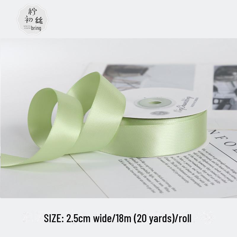 

Двостороння поліестерова стрічка з шифруванням 2,5 см для весільних бантів та упаковки подарунків високого класу