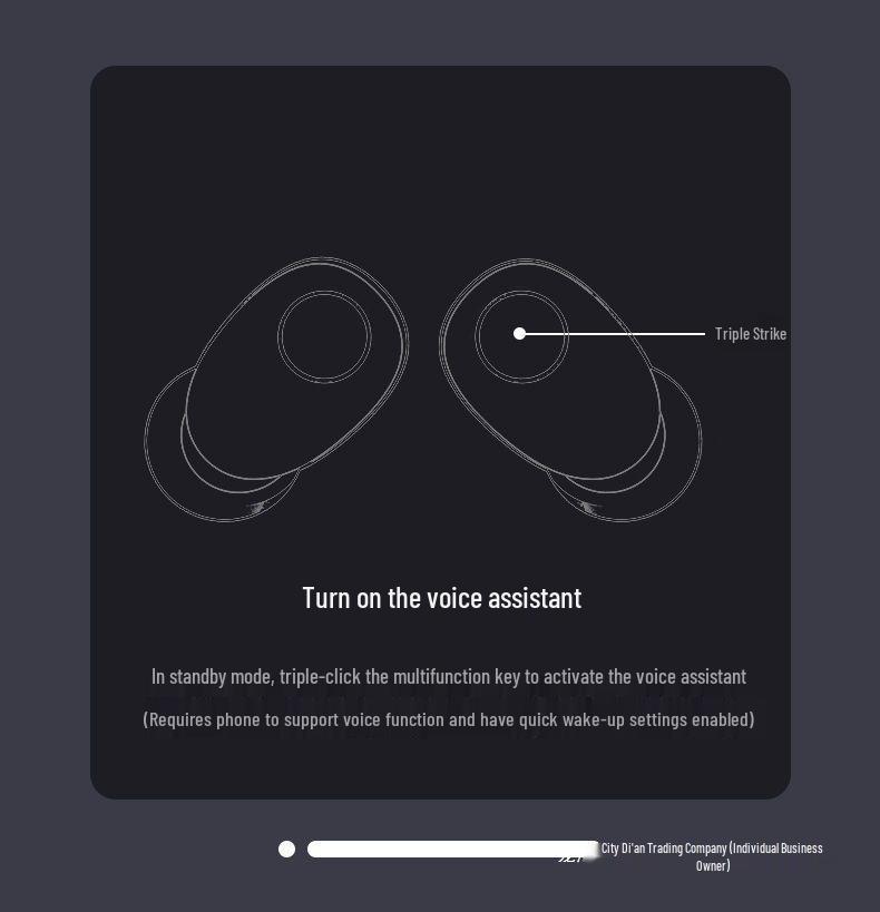 Invisible Mini Wireless Bluetooth Earphones for Vivo, Apple, Huawei, OPPO, and Android - High Quality Sound, Ideal for Sports