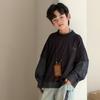 Boy S Navy Fake Two Piece Sweatshirt Casual Long Sleeve For Big Kids