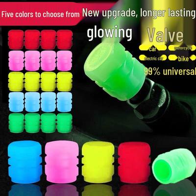 Universal Night Glow Tire Valve Stem Cap - Luminous Fluorescent Cover