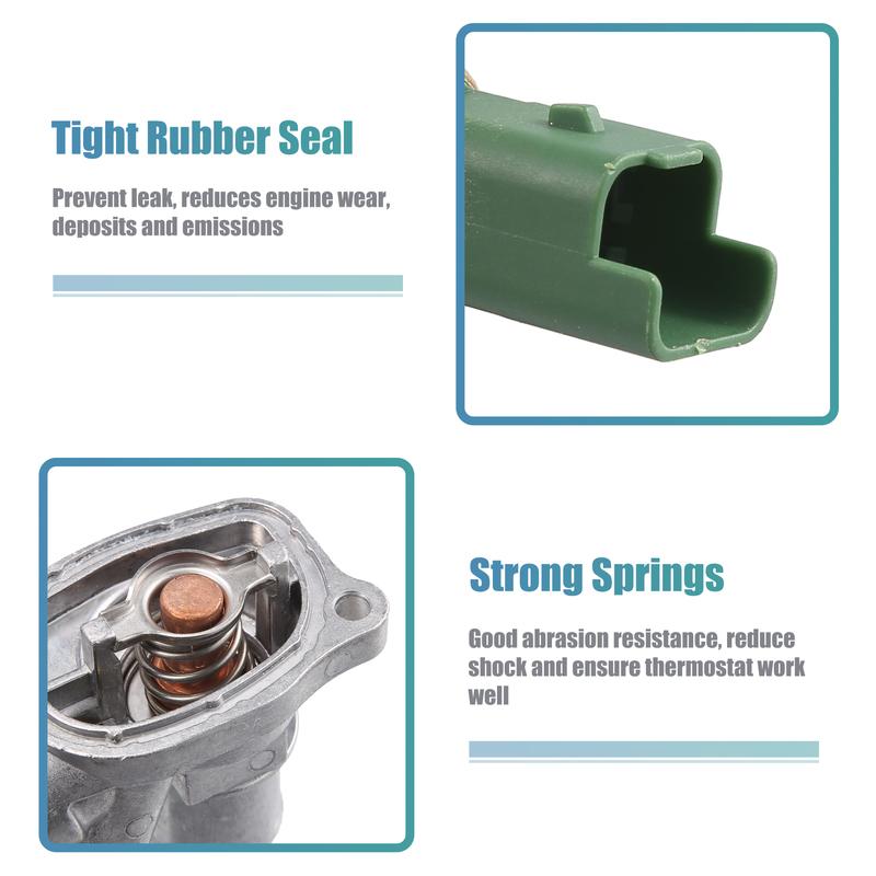 X Autohaux Auto Engine Coolant Thermostat Housing Assembly 5571 for Fiat 500 2007- Car Thermostat Accessories