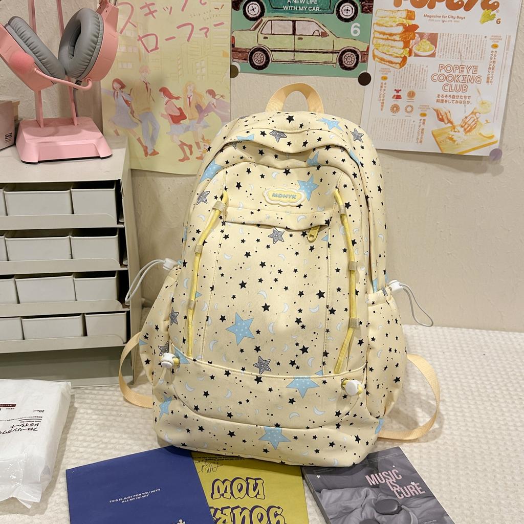 Schoolbag1011 Korean small fresh schoolbag female college student simple small floral backpack light fashion large capacity backpack