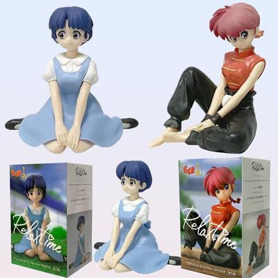 Anime Ranma1/2 Avslapningstid Tendou Akane Kvinne Ranma 10 cm Søt Jente Sittende Pvc Modellfigurer Morsom Skrivebordspynt Periferi