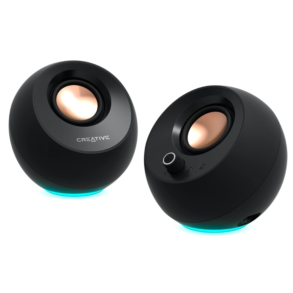 

Creative Pebble Pro Черный USBBluetooth3.5мм 20Вт RMS Пиковая выходная мощность 60Вт USB Type-CA SP-PBLPRO-BK