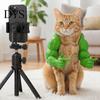 Humorous Pet Accessories 2Pcs Funny Cat Muscle Arms, Hilarious Cosplay 3D Printed Comfortable Costume Peace Gesture Lightweight Shoulder Attachment