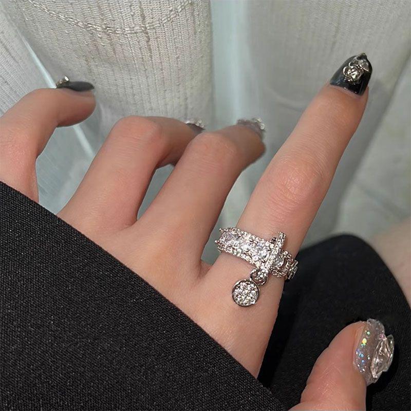 Korean Style Zirconia Ring for Women: Fashionable, Versatile, High-End, Light Luxury, 2023 New Style for Index Finger.