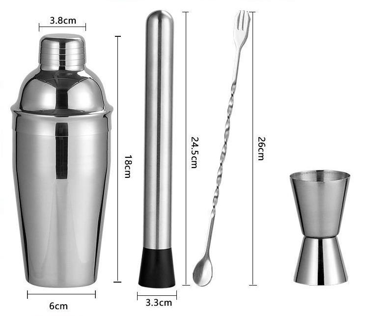 Cocktail Shaker Set Martini Shaker Set Bartender Set with Margarita Mixer Drink Shaker,Measuring Jigger Mixing Spoon Bar Tools