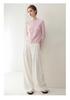 Yangzi Yarn Pure Wool Slim Fit Zipper Round Neck Women's Cardigan - Summer Thin Style