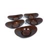 Okadaen Sencha Tea Trays, Kinkendo, Round Hammered Pattern, Oval, Cast Copper, Set of 5