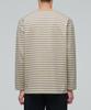 Musinsa Standard Striped Boat Neck Long Sleeve T-Shirt [Beige/Ivory]