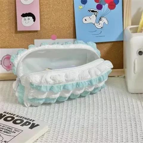 Candy Designer Plaid Soft Cosmetic Bags Large Capacity Makeup Organizer Brushes Eyebrow Pencils Stationery Storage Bag