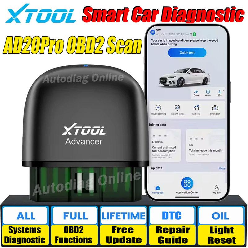 XTOOL AD20PRO OBD2 Bluetooth Diagnostic Scanner Full System Car Scanner Oil Reset Battery Tests Code Reader AD20Pro OBD2 Scanner