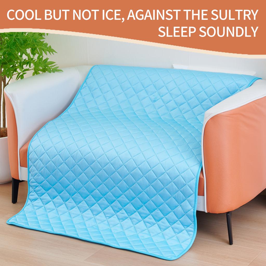 Washable Dog Cooling Mat Ice Silk Pet Self Cooling Pad Blanket for Indoor & Outdoor Car Seats Materials Safe, Easy Carry