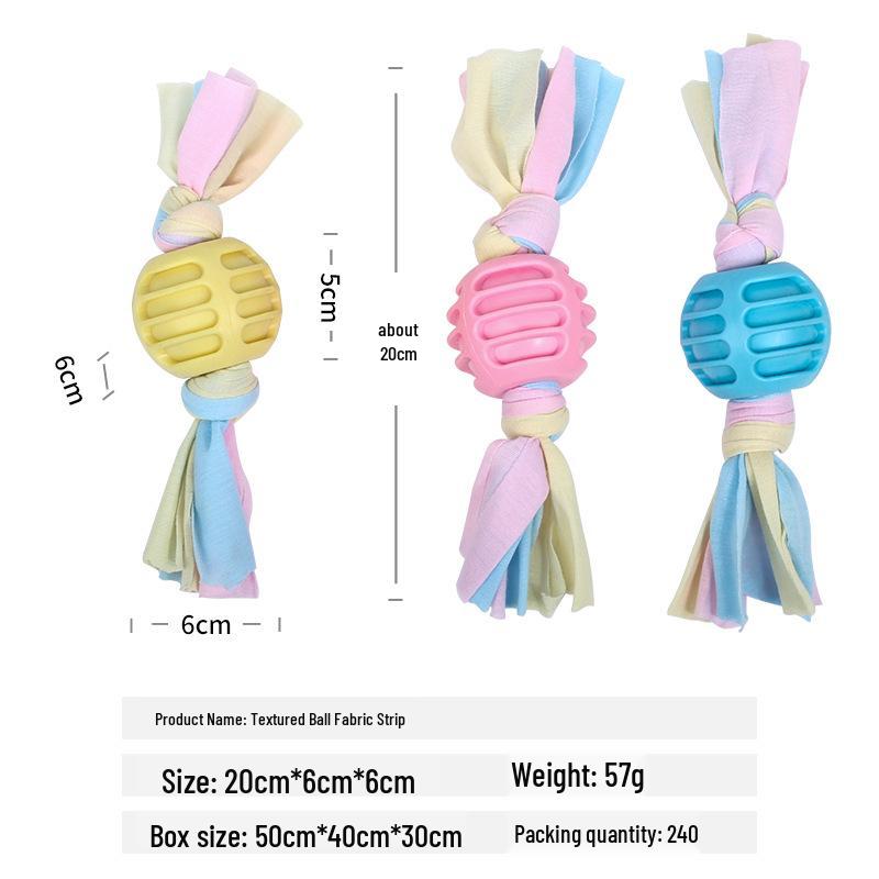 Durable Cotton Rope Knot Dog Toy - Bite-Resistant, Indestructible Molar Ball for Puppies