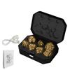 LED Warm Breathing Light Dice Set with Vibration Sensor, Type C Rechargeable, 7 Glowing Dice for Party Games and