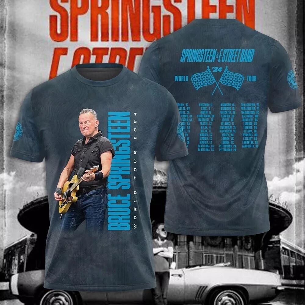 

26 Bruce Springsteen & E Street Band World Tour 2024 T-Shirt Unisex T-Shirt XXXL